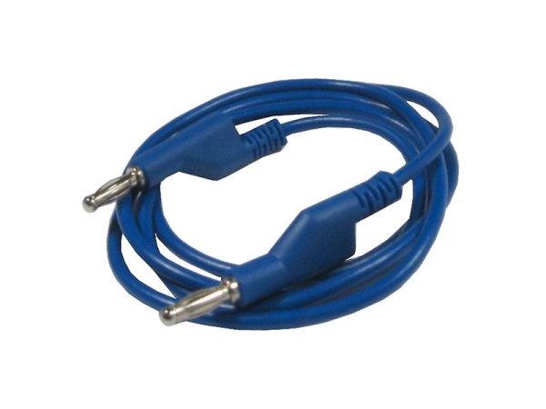 Connecting cable 1mm2 / 1m with bananas blue HADEX N531A