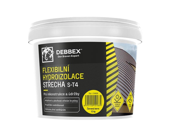 Flexible waterproofing ROOF S-T4 DEBBEX red-brown 5kg