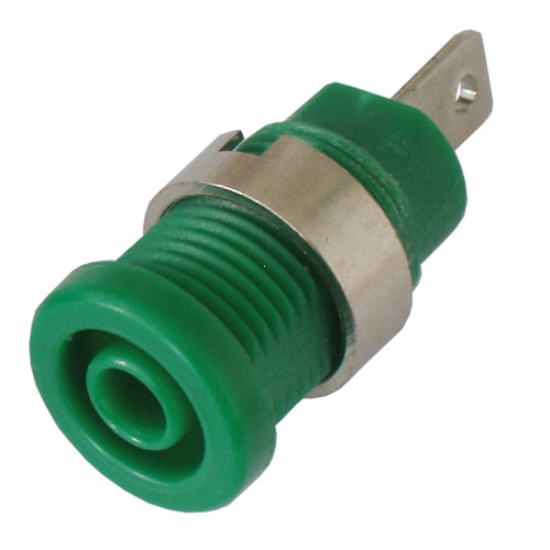 13 styk, Banana plug contact (panel) BJ green