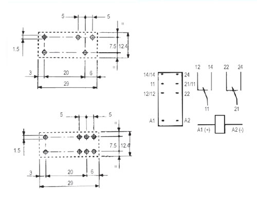 Relay 24V  8A/250VAC  2xC  RELEF4052-24