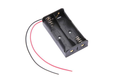 Battery case, cell 2x 18650 with terminals