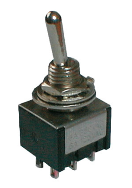 Toggle switch    2pol./6pin  ON-ON