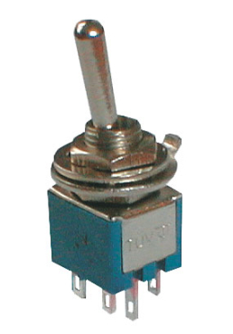 Toggle switch     2pol./6pin  ON-ON (mini)