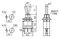 Toggle switch    3pol./3pin  ON-OFF-ON