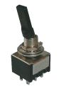Toggle switch    3pol./6pin  ON-OFF-ON plastic