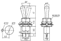 Toggle switch    2pol./2pin  ON-OFF