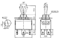 Toggle switch  2pol./6pin  ON-ON 250V/10A