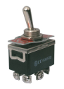 Toggle switch  3pol./6pin  ON-OFF-ON 250V/10A (screws)