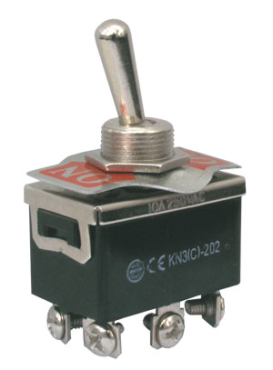 Toggle switch  2pol./6pin  ON-ON 250V/10A (screws)