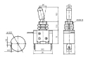 Toggle switch   2pol./2pin  ON-OFF 12VDC/25A (red LED)