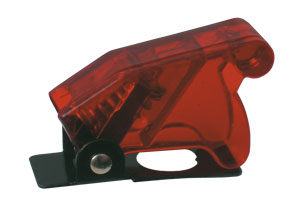 Toggle swich  with protection cover - transparent red