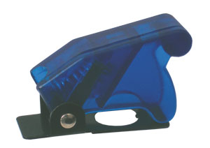 Toggle swich  with protection cover - transparent blue