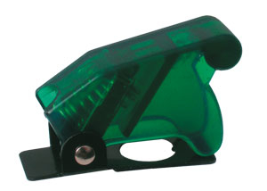 Toggle swich  with protection cover - transparent green
