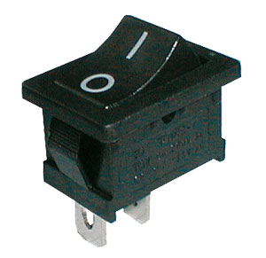 Rocker switch     2pol./2pin  ON-OFF 250V/6A - black (O-I)