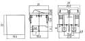 Rocker switch     2x(2pol./2pin)  ON-OFF 12V - black  (O-I)