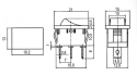 Rocker switch     3pol./3pin  ON-OFF-ON 250V/6A - black