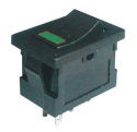 Rocker switch     2pol./4pin  ON-OFF 250V/3A (green LED)