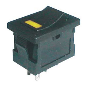 Rocker switch     2pol./4pin  ON-OFF 250V/3A LED yellow
