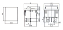 Rocker switch     2pol./4pin  ON-OFF 250V/6A black