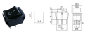 Rocker switch   2pol./4pin  ON-OFF 250V/15A - black