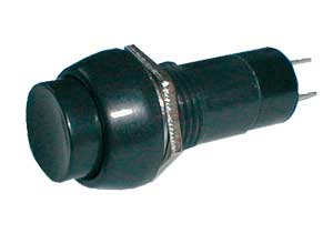 Push-button switch  ON-OFF 250V/1A (rounded) - black