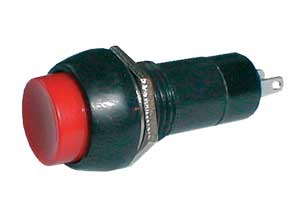 Push-button switch  ON-OFF 250V/1A (rounded) - red