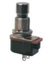 Push-button switch ON-(OFF) 12V (rounded) metal