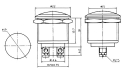 Push-button switch OFF-(ON) metal-type1 (12V)