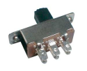 Slide switch 2pol./6pin ON-ON 12V middle