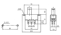 Slide switch 2pol./6pin ON-ON 12V middle