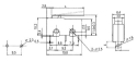 Micro switch ON-(ON)  5A (with lever) L=17