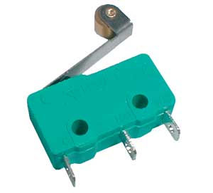 Micro switch ON-(ON)  5A (with lever) L=17