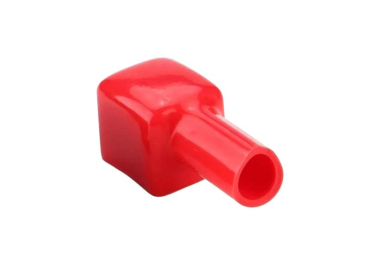 Protective cover for the battery terminal, red, size 16x16x14mm