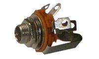 Plug contact 6.3 stereo (panel, metal) + switch