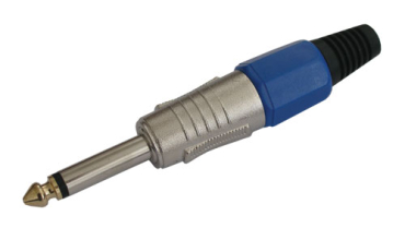 Connector Jack 6.3 mono metal HQ blue