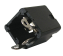 Plug contact 6.3 mono (panel, plastic) + switch