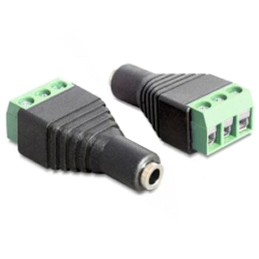 Plug contact 3.5 stereo with terminal block