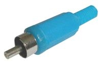 CINCH connector (plastic) blue