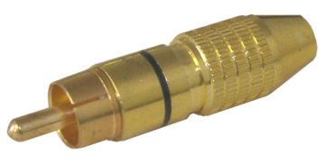 CINCH connector - avg. 6mm (metal) gold and black