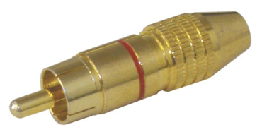 CINCH connector - avg. 5-6mm (metal) gold and red