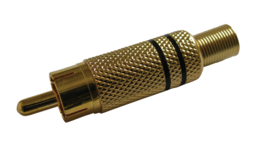 CINCH connector (metal) gold and black