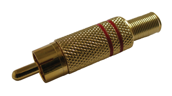 CINCH connector (metal) gold and red