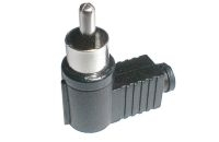 CINCH connector (plastic, angular) black