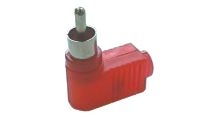 CINCH connector (plastic, angular) red