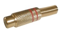 CINCH plug contact (metal) gold and red