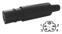 MINI DIN plug contact (4 plugs)