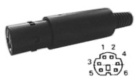 MINI DIN plug contact (6 plugs)