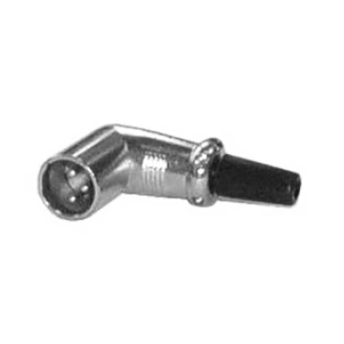 MIC connector (3 plugs, metal, angular)