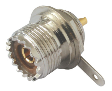 UHF plug contact (panel, fastening nut)