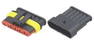 Connector with socket DJ7061-1.5-11 + DJ7061-1.5-21 6P waterproof